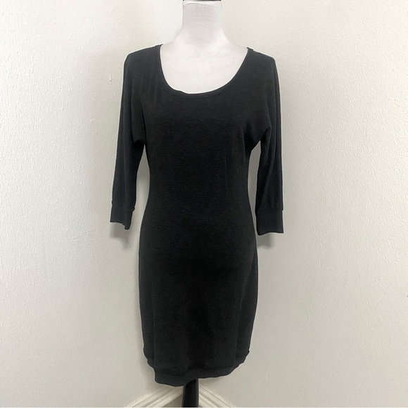 Converse One Star Women’s Tunic Sweatshirt Dress Charcoal Gray Size XS Y2K EUC - Picture 1 of 8